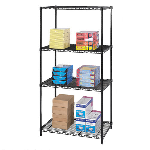 Safco 36" x 24" Industrial Wire Shelving - Black - 5288BL