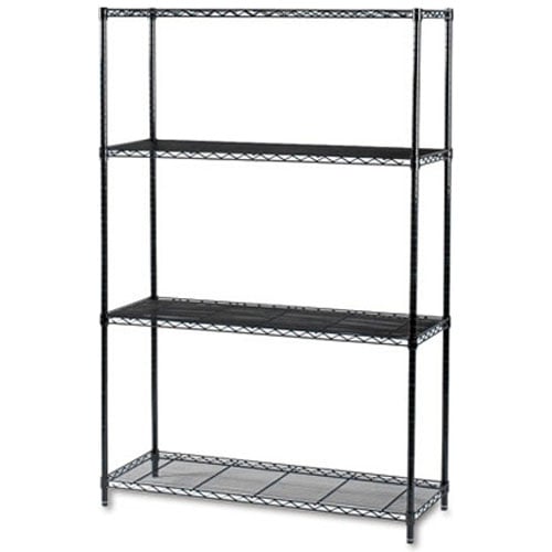 Safco 48" x 18" Industrial Wire Shelving - Black - 5291BL