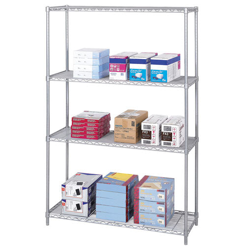 Safco 48" x 18" Industrial Wire Shelving - Metallic Gray - 5291GR