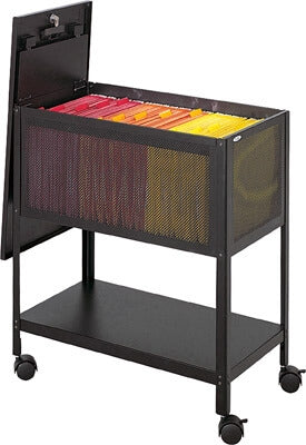 Safco Mesh Tub File with Top 5351BL (Black)