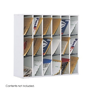 Safco Wood 18-Compartment Mail Sorter 7765GR ES3477 - Titan Tools Direct