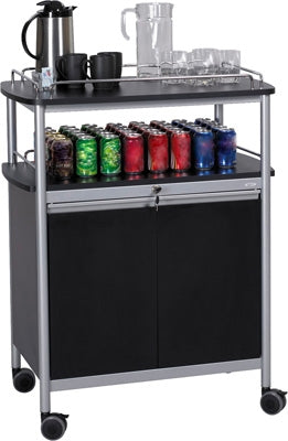Safco Mobile Beverage Cart 8964BL (Black)
