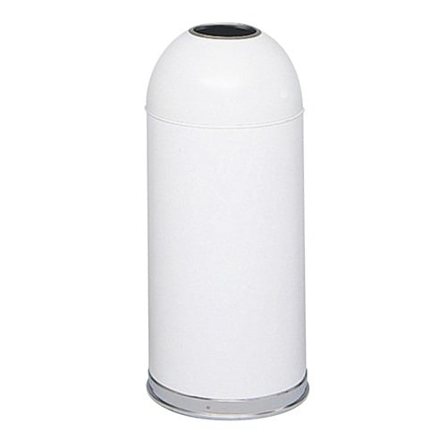 Safco Open Top Dome Receptacle 9639WH (White)