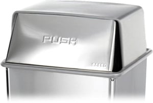 Safco Push-Top Lid for 36 Gallon Receptacle Base 9662SS - Titan Tools Direct