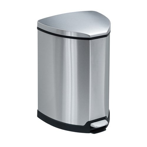 Safco Step-On Receptacle, 4 Gallon 9685SS (Stainless Steel)