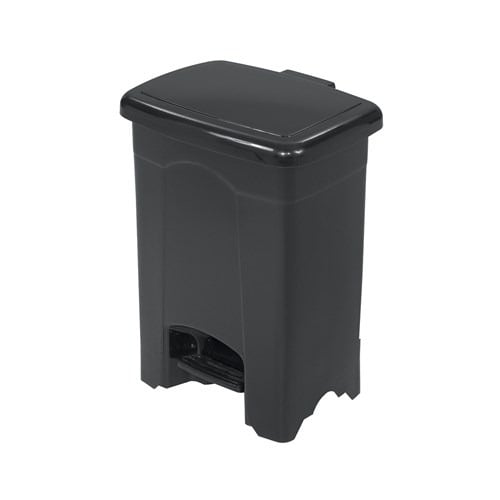 Safco Plastic Step-On Receptacle, 4 Gallon 9710BL (Black)