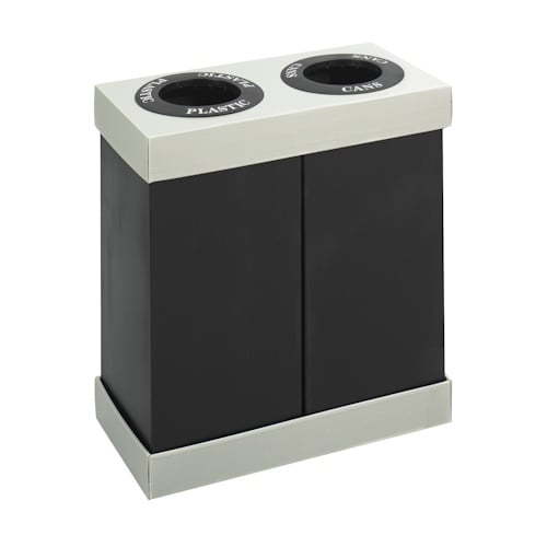 Safco At-Your-Disposal Recycling Center, Double 9794BL (Black)