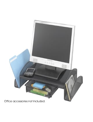 Safco Onyx Mesh Monitor Stand ES3638 2159BL - Titan Tools Direct