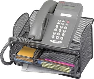 Safco Onyx Mesh Telephone Stand With Drawer (Qty.5) ES3639 2160BL - Titan Tools Direct