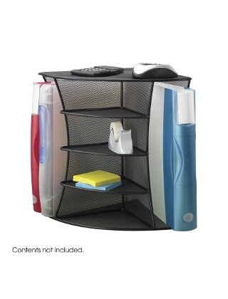 Safco Onyx Mesh Desk Corner Organizer ES3686 3261BL - Titan Tools Direct