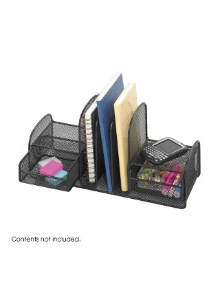 Safco Onyx Three Upright Sections/Two Baskets ES3688 3263BL - Titan Tools Direct
