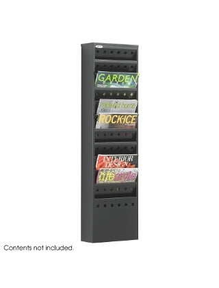 Safco Steel Magazine Rack, 11 Pockets, 4321BL (Black) - Titan Tools Direct