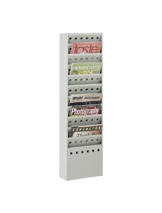 Safco Steel Magazine Rack, 11 Pockets, 4321GR (Gray) - Titan Tools Direct