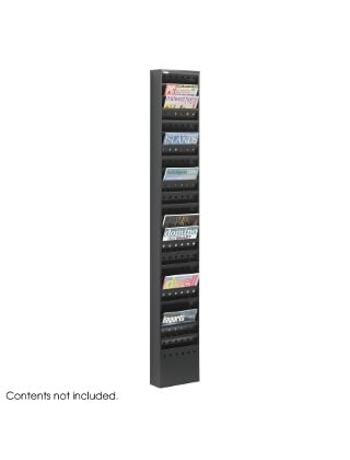 Safco Steel Magazine Rack, 23 Pockets, 4322BL (Black) - Titan Tools Direct