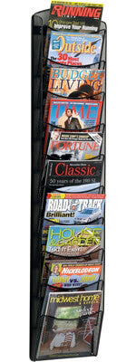 Safco Onyx 10-Pocket Magazine Rack 5579BL (Black) - Titan Tools Direct