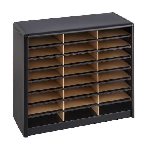 Safco Value Sorter Literature Organizer, 24 Compartment 7111BL