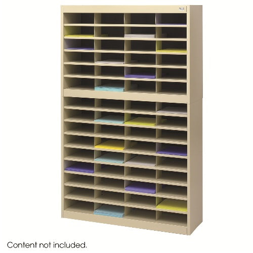 Safco E-Z Stor Literature Organizer, 60 Letter Size Compartments 9231TSR (Tropic Sand)