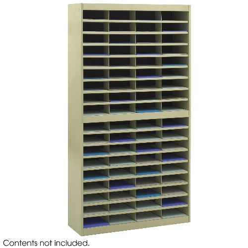 Safco E-Z Stor Literature Organizer, 72 Letter Size Compartments 9241TSR (Tropic Sand)