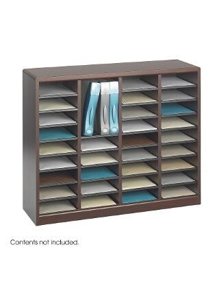 Safco E-Z Stor Wood Literature Organizer, 36 Compartments 9321MH