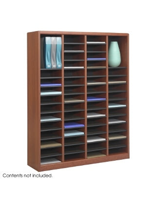 Safco E-Z Stor Wood Literature Organizer, 60 Compartments ES3817 9331CY - Titan Tools Direct