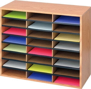 Safco Wood/Corrugated Literature Organizer, 24 ES3828 9402MO - Titan Tools Direct