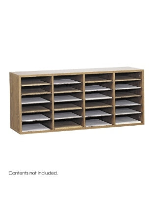 Safco Wood Adjustable Literature Organizer, 24 Compartment ES3841 9423MO - Titan Tools Direct