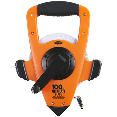 Keson OTRS Series 100' Two-Sided Fiberglass Blade Measuring Tape with Speed Rewind - OTRS1810100E