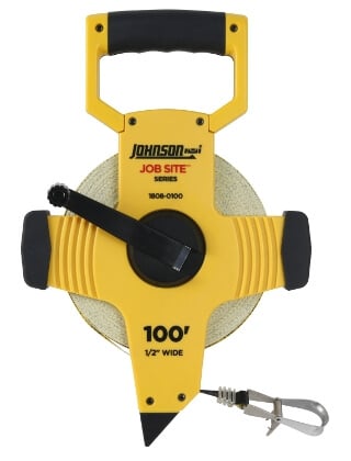 Johnson Level 100' JobSite Open Reel Fiberglass Tape 1808-0100