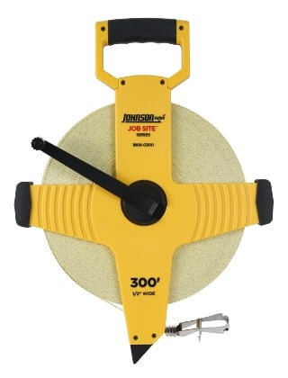 Johnson Level 300' JobSite Open Reel Fiberglass Tape 1808-0300
