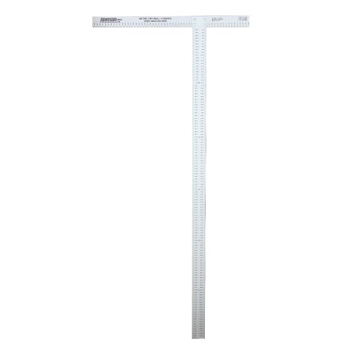 Johnson Level 1200mm Aluminum Metric Drywall T-Square JTS1200 ES4986 - Titan Tools Direct