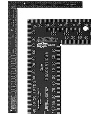 Johnson Level 16 x 24 Metric Aluminum Carpenter Square CS8 ES5013 - Titan Tools Direct