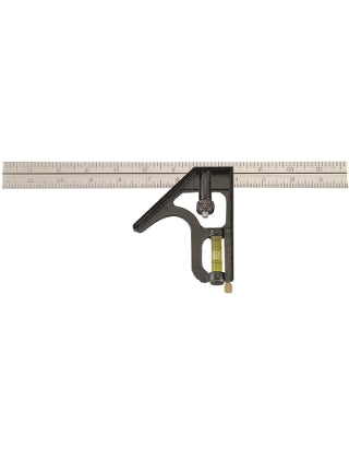 Johnson Level 12" Inch/Metric Metal Combination Square - 400EM