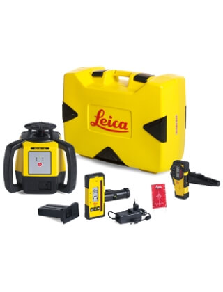 Leica Rugby 610 Rotary Laser Package with Rod Eye-120 and Alkaline Battery Pack (6011150)