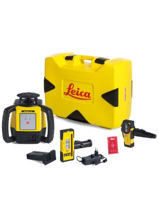 Leica Rugby 640 Series Rotary Laser Kit with Rod Eye-140 and A-600 Li-Ion Battery Pack (6005988)