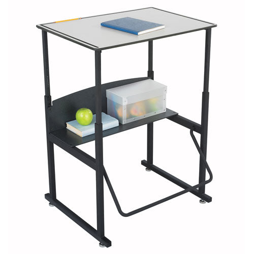 Safco AlphaBetter 28" x 20" Height Adjustable Desk with Gray Premium Top - 1203GR - Titan Tools Direct