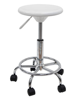 Studio Designs 13178 - Studio Stool (White - Chrome) - Titan Tools Direct