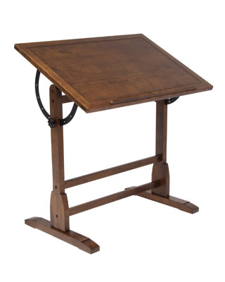 Studio Designs 13304 - Vintage Drafting Table 36- Rustic Oak  - Titan Tools Direct
