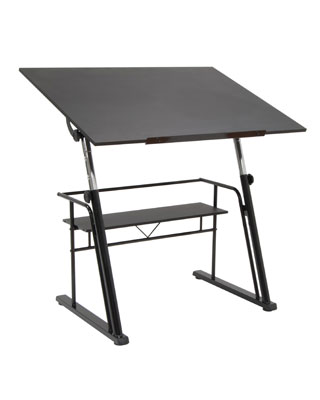 Studio Designs 13340 - Zenith Drafting Table (Black - Black) - Titan Tools Direct