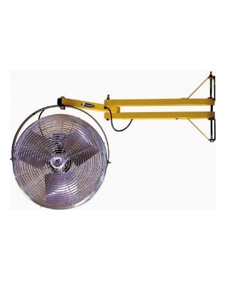 TPI Workstation Wall Mount Fan with Pivoting Arm - 60-LDF-TE ES6592 - Titan Tools Direct