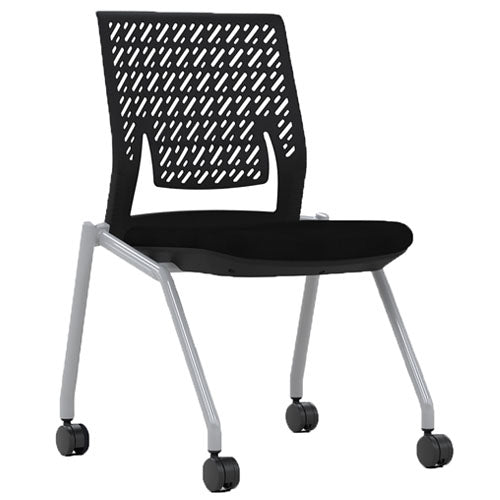 Safco Thesis Stacking and Nesting Training Chair - Flex Back without Arms -2 Chairs - KTX2SBBLK - Titan Tools Direct