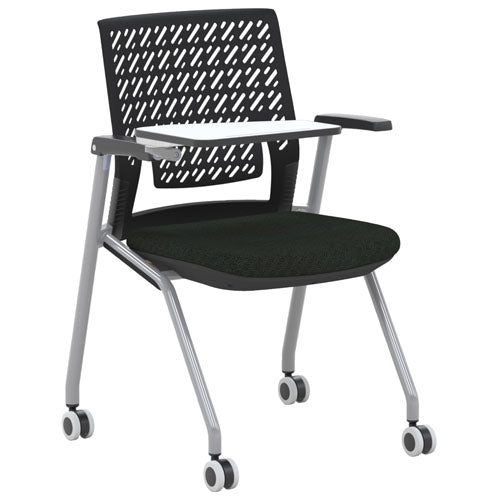 Safco Thesis Stacking and Nesting Training Chair - Flex Back with Tablet - 2 Chairs - KTX3SBBLK - Titan Tools Direct