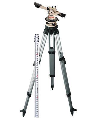 David White LT6-900 22X Power Optical Meridian Level-Transit Kit - Feet/10ths/100ths (44-D8834-1T)