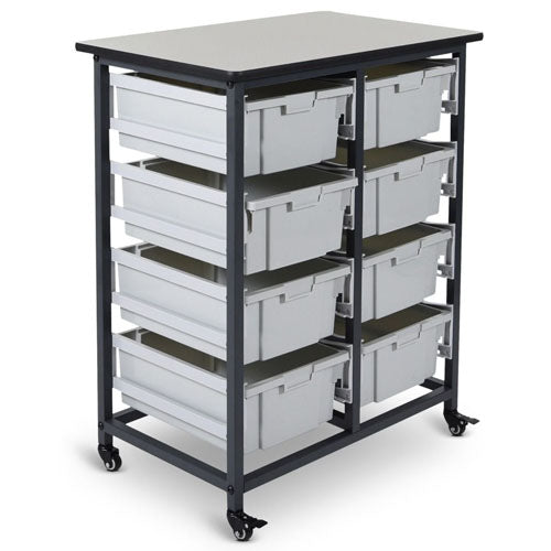 Luxor MBS-DR-8L - Mobile Bin Storage Unit - 8 Drawer ES7438 - Titan Tools Direct