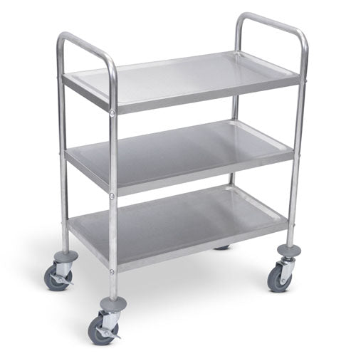 Luxor 37"H Stainless Steel Cart - Three Shelves - L100S3
