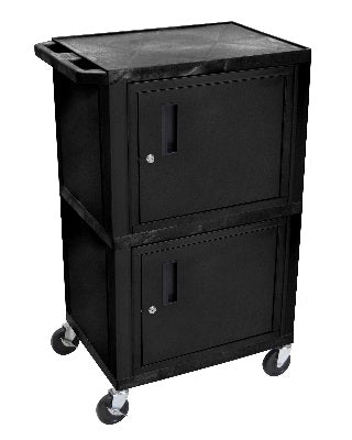 Luxor 42" Tuffy A/V Cart - Double Cabinet (7 Colors Available) ES7467 - Titan Tools Direct