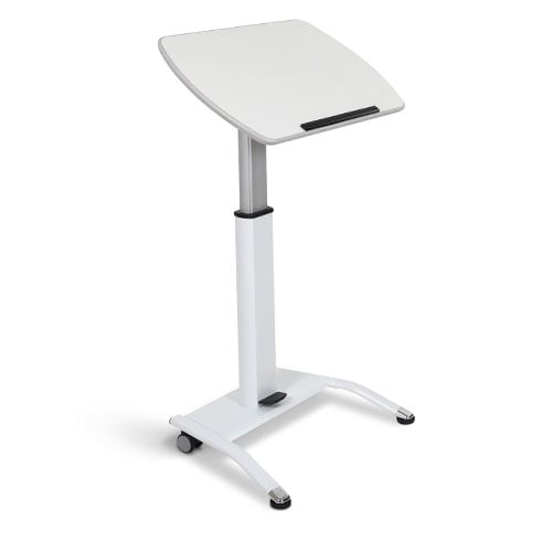Luxor LX-PNADJ-WH - Pneumatic Height Adjustable Lectern ES7649 - Titan Tools Direct