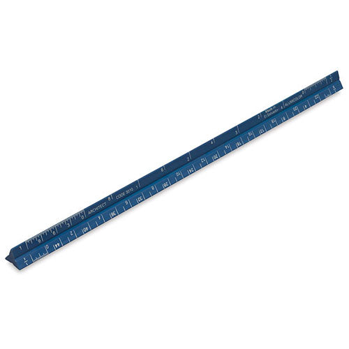 Alumicolor 3010-5 - 6 Aluminum Triangular Architect Scale - Blue - Titan Tools Direct
