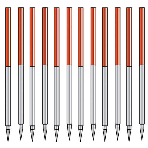 Nedo 126511-625-616 - Sectional Steel Range Pole (Package of 12 Poles) - Titan Tools Direct