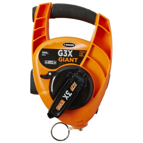 Keson 100 ft Giant Chalk Line Reel - 3X Rewind (G3X)