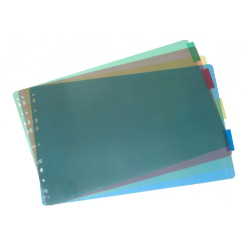 Filemode 11 x 17 Archival 5 Tab Multi-Colored Index Dividers (25 Pack) - 30218 - Titan Tools Direct
